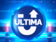 Ultima Farm Logo vor einem Blauen Podest