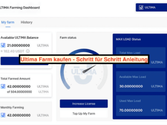Ultima Farm kaufen . Titelbild, es wird das Dashboard gezeigt